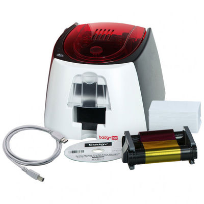 Evolis Badgy 100/200 Impressora Impressora de cartão de identidade de PVC de impressão térmica direta com lado único